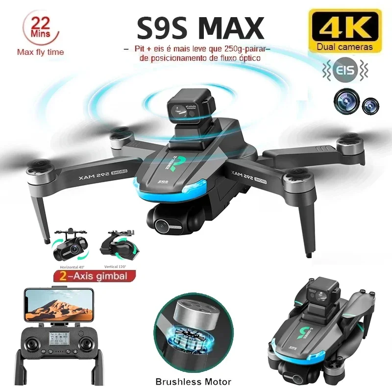 NEW S9S MAX MINI Drone 4K 2-Ax – обзор и цена Drone Lidar