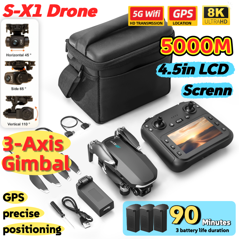S-X1 MAX GPS Drone with 3-Axis – обзор и цена Drone Photogrammetry