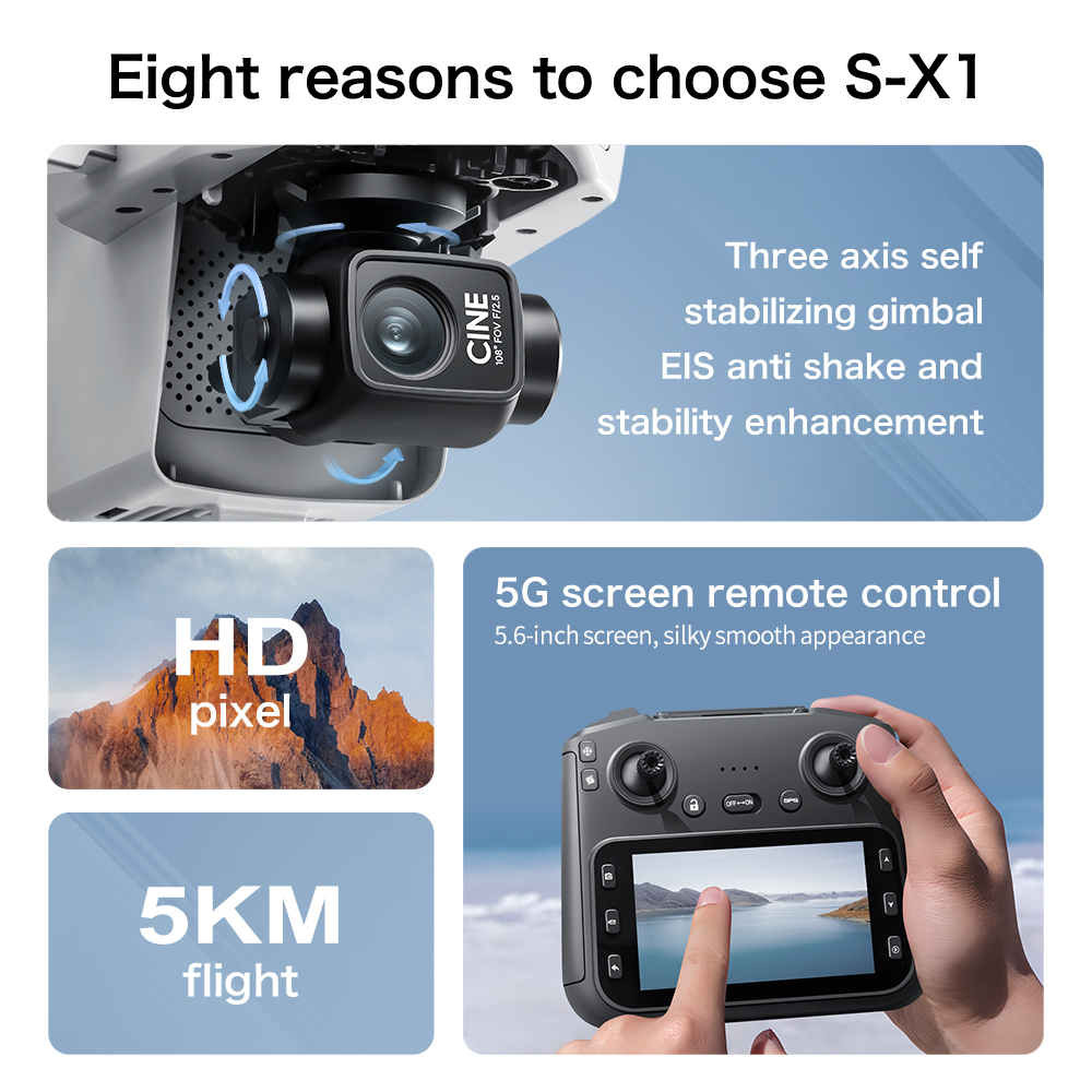 S-X1 MAX GPS Drone with 3-Axis – обзор и цена Drone Photogrammetry