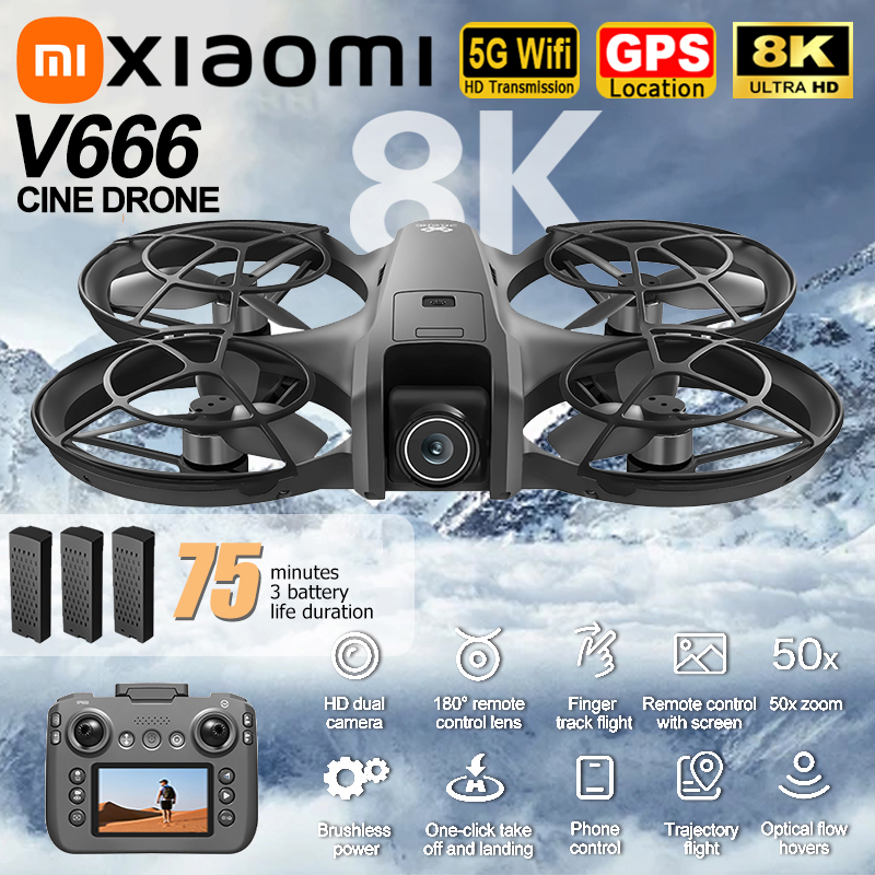 Xiaomi V666 Drone 8K Aerial HD – обзор и цена Drone Mapping